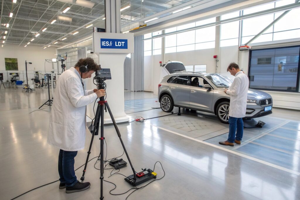 visualize a real automotive certification testing